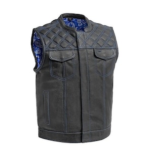 Men&#39;s Club Motorbike jeans Vest Mesh Liner Motorcycle Waistcoat - Biker Vest