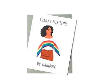 Rainbow Johnson Greeting Card – Black-ish Inspired Appreciation Card