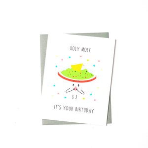 Holy Mole It&#39;s Your Birthday Funny Guacamole Birthday Card – Cute Pun Card for Birthday Celebrations