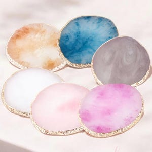 1 Piece Resin Palette, Resin Art Coaster, Nail Art Palette, Makeup Palette, Marble Effect, Mixing Palette.