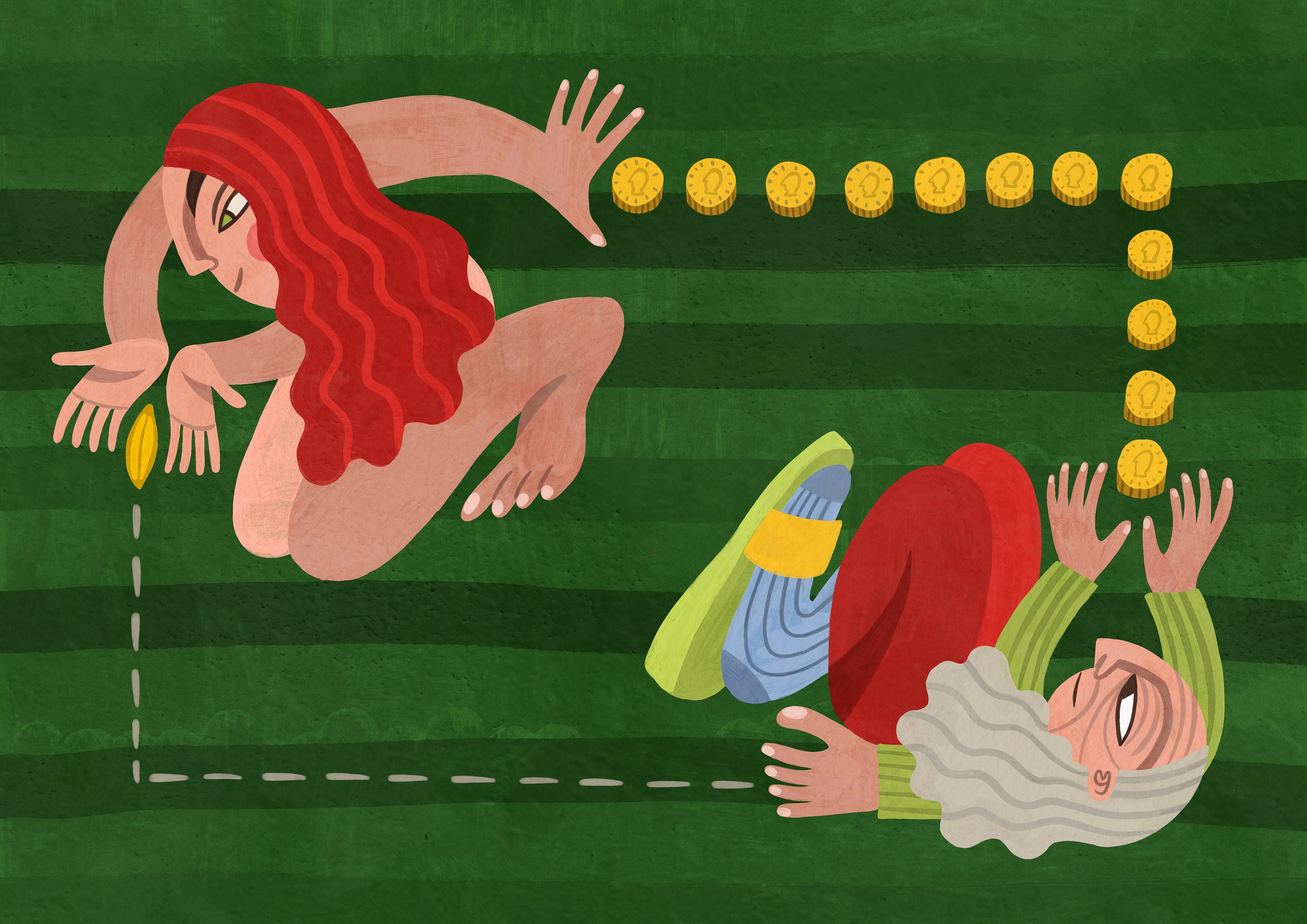 Impression Murale. Conte Populaire Thumbelina. Illustration d'art Moderne. A4 21x29.7cm, Dessin d'af