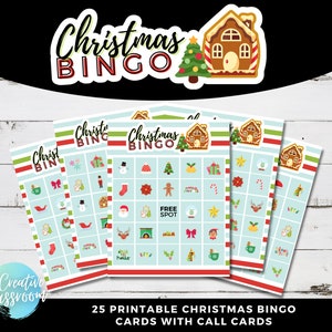 Christmas Bingo | Christmas Party Bingo Game | Class Party Bingo | Family Christmas Bingo