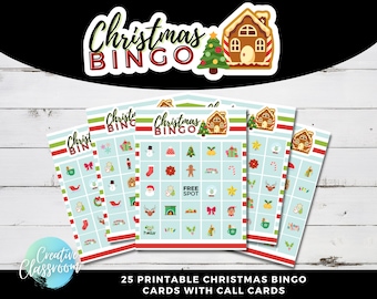 Christmas Bingo | Christmas Party Bingo Game | Class Party Bingo | Family Christmas Bingo