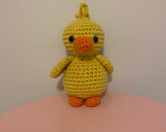 Cute Yellow Crochet Duck Plush Toy Small