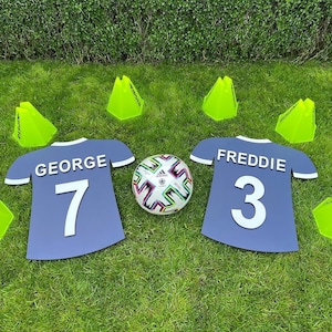Custom Football Shirt Sign England arsenal Tottenham West Ham Manchester boys room gift