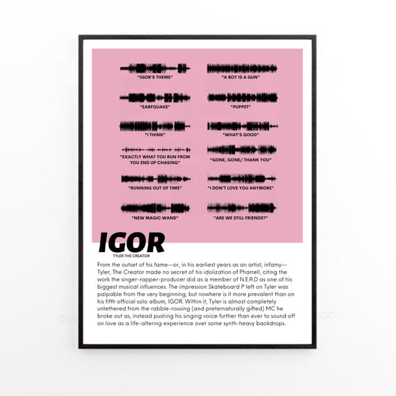 Tyler, the Creator 'IGOR' Album Art Tracklist Poster – The Indie