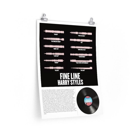 Harry Styles fine Line Album Poster Sound Wave Etsy