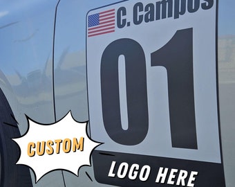 Track Racing Numbers Custom Number, Name, Flag, Logo | Vinyl Sticker or ...