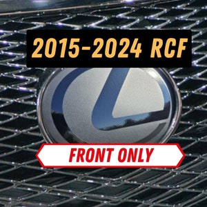 2015-2024 Lexus RCF Stealth Vinyl Decal Front Emblem Overlay Cover Wrap