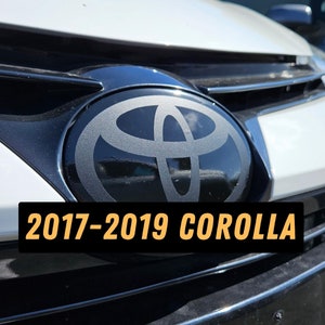 2017-2019 Toyota Corolla Sedan Front Stealth Emblem Vinyl Overlay Decal | 11th Gen