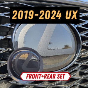 2019 - 2024 Lexus UX Stealth Emblem Vinyl Decal Overlay Set Front & Rear Combo