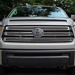 2018-2021 Toyota Tundra Stealth Emblem Front Vinyl Overlay Decal Cover | &quot;TEQ&quot; or &quot;Toyota&quot; Logo