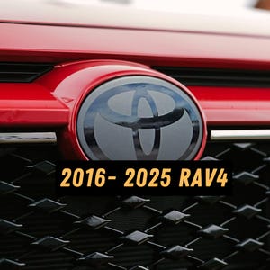 2016-2025 Toyota RAV4 Front Stealth Emblem Vinyl Overlay Decal Sticker Cover