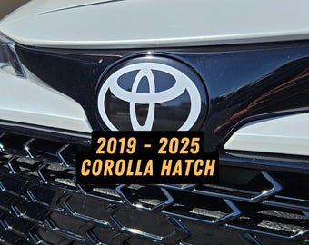 2019 - 2025 Toyota Corolla Hatchback Front Emblem Vinyl Overlay Decal