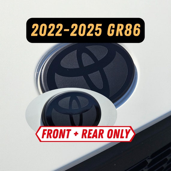 2022-2025 Toyota GR86 Couple Stealth Emblem Vinyl Overlay Decals Set Front & Rear