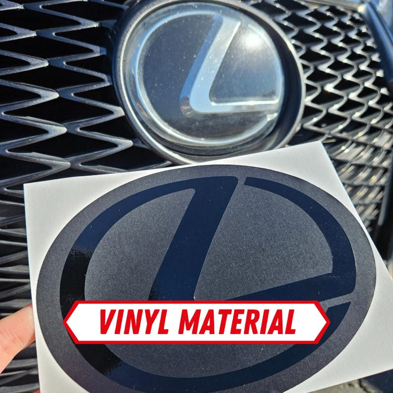 Stealth Lexus Emblem Vinyl Decal Overlay Set Front & Rear Combo | 2021 ...