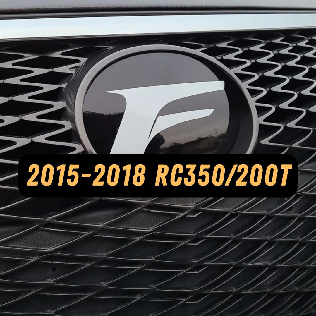 Lexus RC 2015-2018 Smoke Tint Overlay Decal Vinyl For Front Emblem – PreCut Deliciousticker