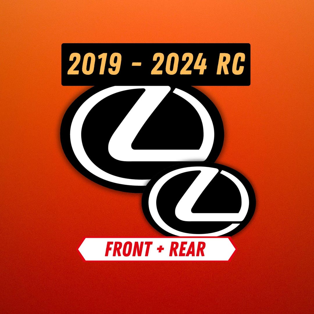 2019 - 2024 Lexus RC Vinyl Decal Emblem Overlay Cover Set Front Back ...