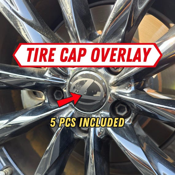 Lexus Logo Stealth Wheel Center Cap Emblem Overlay Sticker Decal