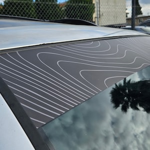 Topographic Window shield Sun Strip Banner Printed Vinyl Sticker Cover | Offroad Trucks & Vehicles