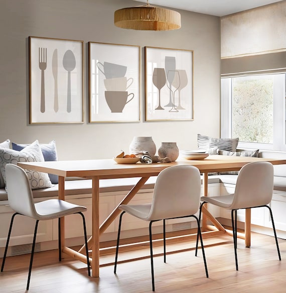kitchen wall art prints for modern and traditional... Neutral Kitchen Gallery