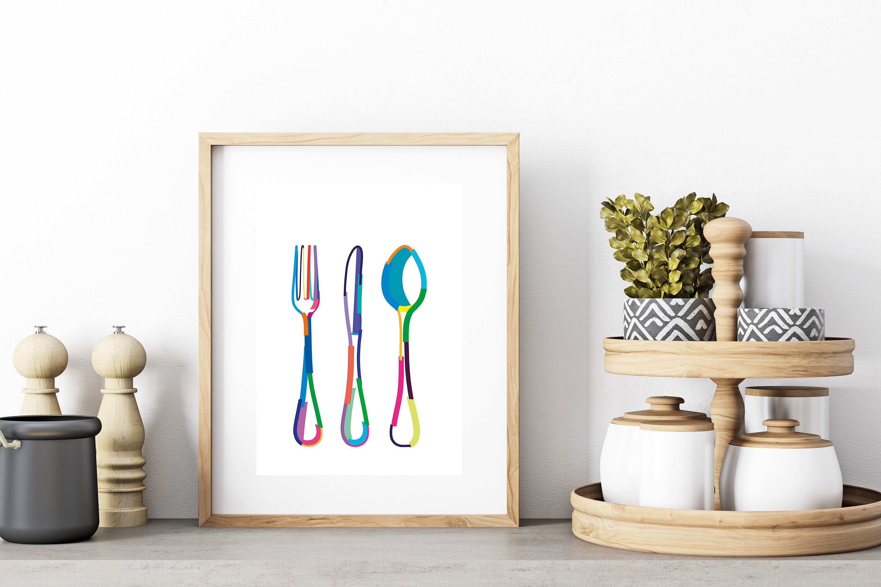Kitchen Wall Art Prints Set of 3 Posters Colourful Kitchen Etsy UK