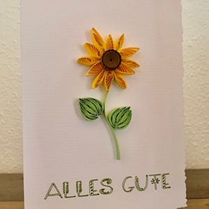 Carte d'anniversaire tournesol