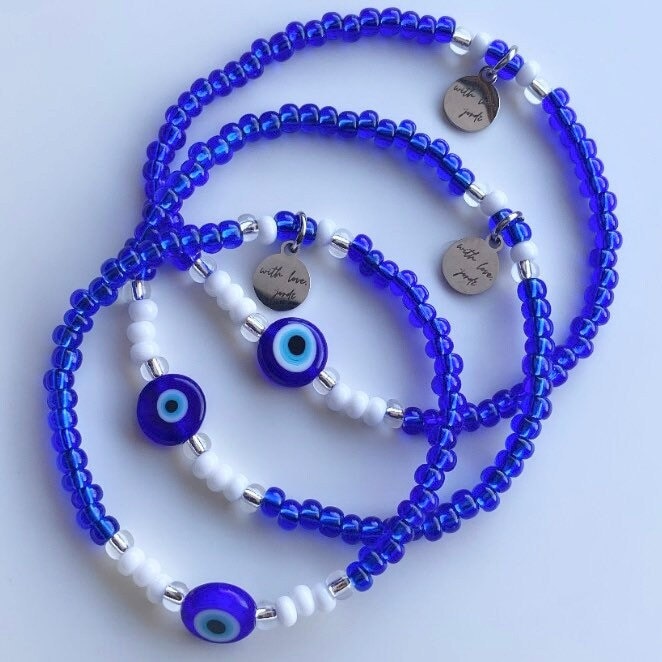 Vithia Glass Evil Eye Beaded Bracelet