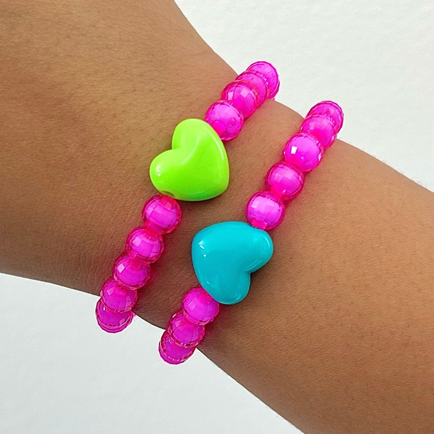Jumbo Heart Beaded Bracelet