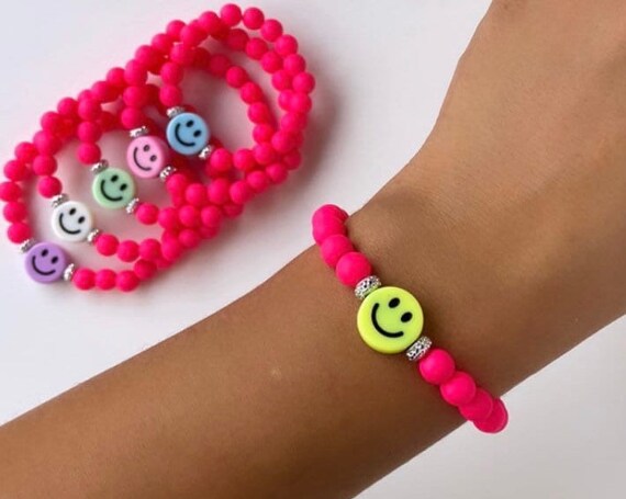Coloured Smiley Face Bracelets -  Hong Kong