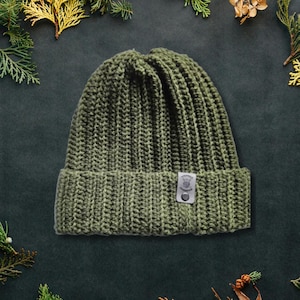 Men's Crochet Winter Beanie - Warm Fisherman Beanie Gift for Him - Basic Handmade Ribbed Fall Hat - Newborn, Toddler, and Child Sizes