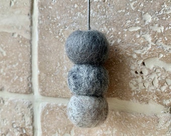 Grey light pull handle, soft pull cord, bathroom ceiling chain in a minimalistic rustic style with grey cord. Handmade, rustic.**NEW**