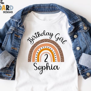 Custom rainbow shirt, Rainbow name shirt, 1st 2nd 3rd 4th 5th 6th birthday girl, Toddler youth Shirt, Cute Rainbow tee, kids Birthday Shirt