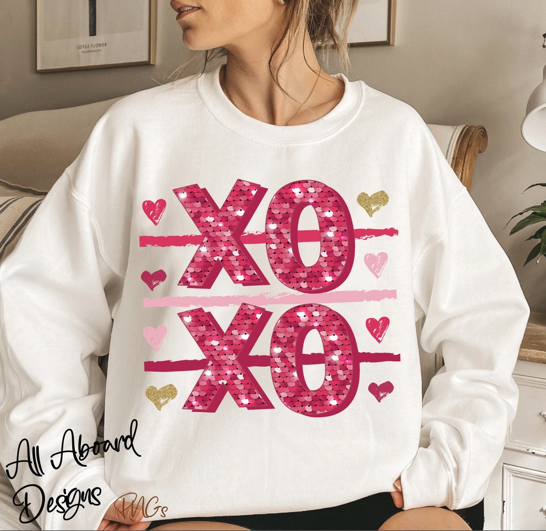 XOXO Png Valentine's Day Png Sublimation Design Valentines Png Faux ...