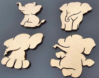 Cute Elephants Nursery Craft Tag Embellishments Decoration Crafting Shapes Blanks