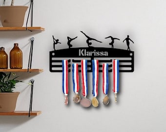 Personalised Medal Hanger Medal Holder Wall Display Rack Gymnastics