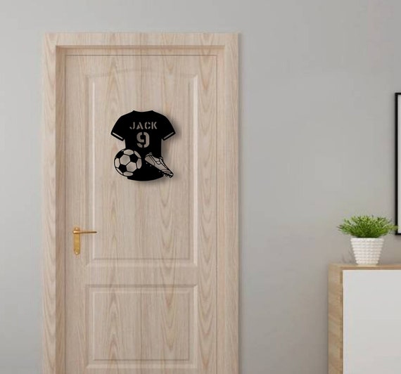 Personalised Acrylic Football Bedroom Door Decor Sign Plaque