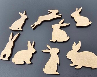 Rabbits Bunny Bunnies Nursery Craft Tag Embellishments Decoration Crafting Shapes Blanks