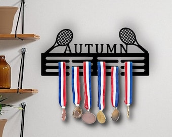 Personalised Medal Hanger Medal Holder Wall Display Rack Tennis
