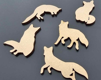 Fox Nursery Craft Tag Embellishments Decoration Crafting Shapes Animal Blanks