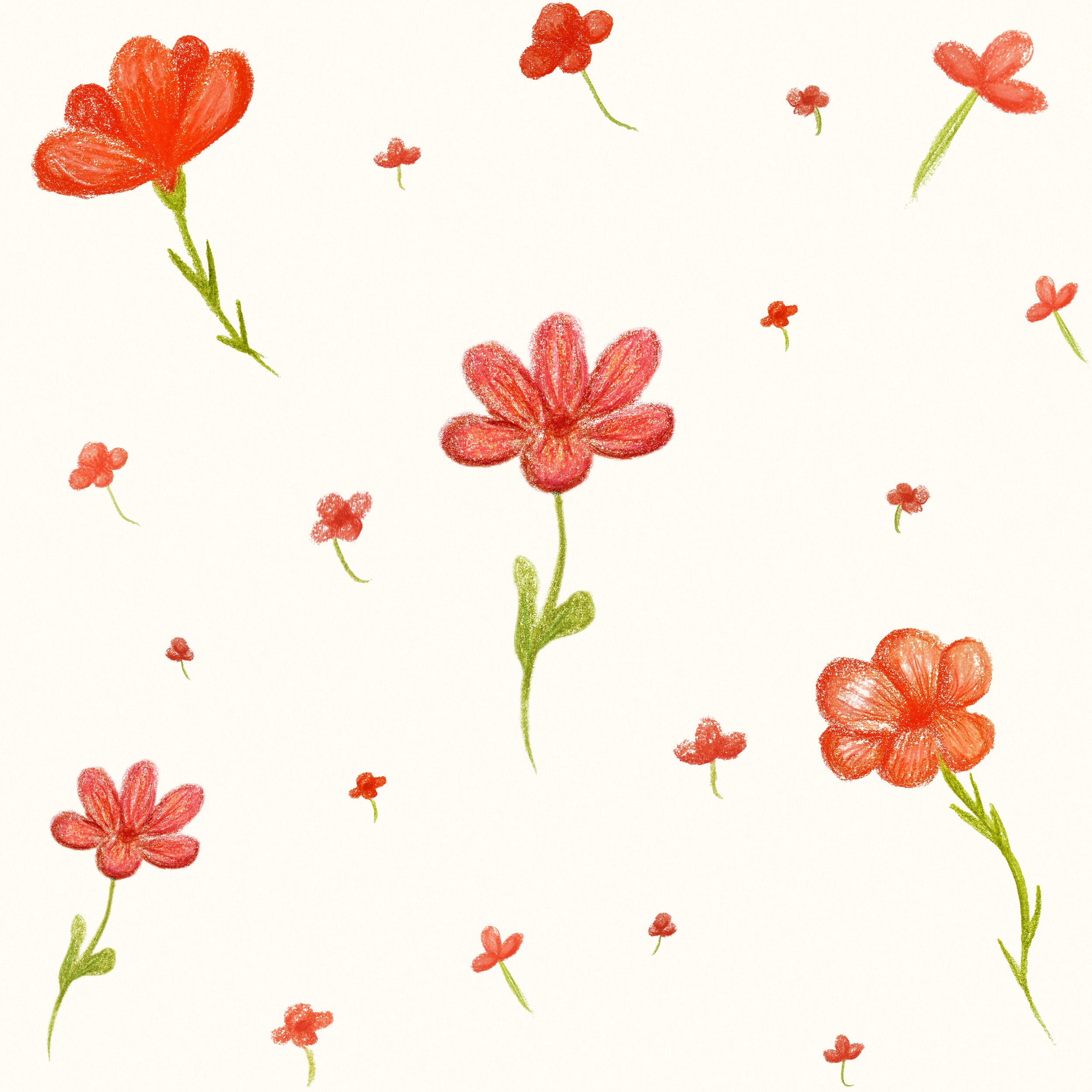 Red Poppy Wallpaper - Large Red Flower Wallpaper - Peel and Stick ...