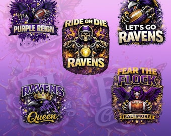 Baltimore Ravens PNG Bundle | Football Fan Art (Instant Download)