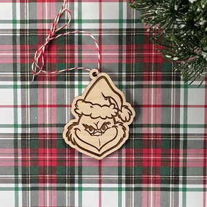 Grinch cutout ornament