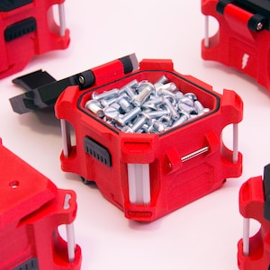 Packout Compatible Storage Container | Inspired by Milwaukee Packout System | Small Parts Toolbox Holder