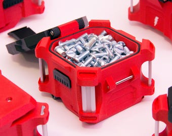 Packout Compatible Storage Container | Inspired by Milwaukee Packout System | Small Parts Toolbox Holder