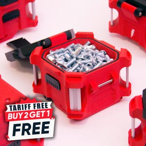 Packout Kompatibler Aufbewahrungsbehälter | Inspiriert vom Milwaukee Packout System | Kleinteile-Werkzeugkiste Halter