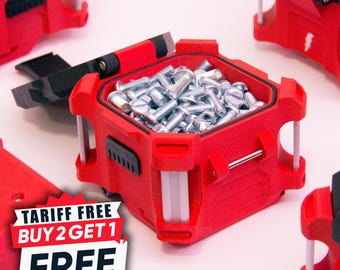 Packout Compatible Storage Container | Inspired by Milwaukee Packout System | Small Parts Toolbox Holder