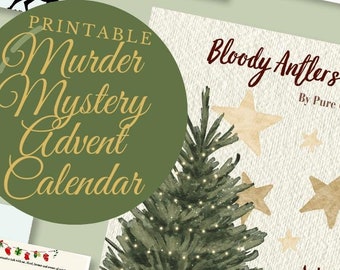 Printable detective advent calendar - Bloody Antlers