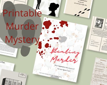 Printable murder mystery - Bleating Murder - cozy crime - instant download