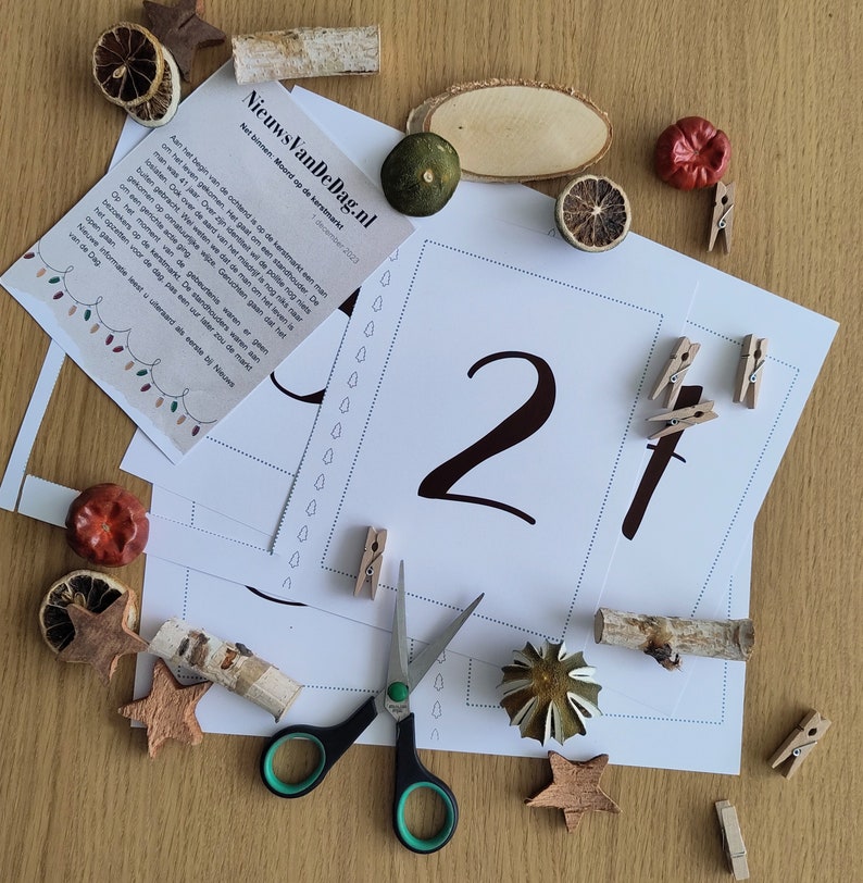 Printable Detective Advent Calendar Murder at the Christmas Fair Etsy